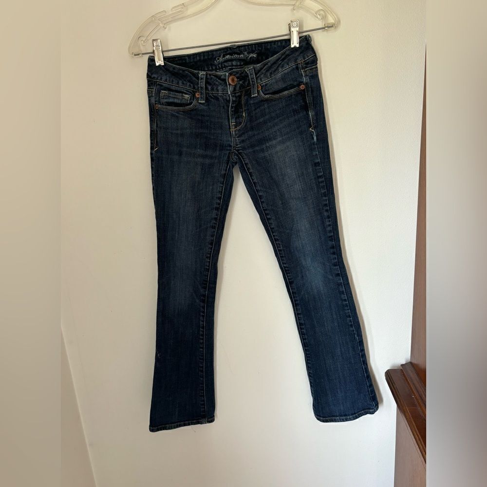 American Eagle Skinny Kick Jeans Size 0 Short Dark Wash